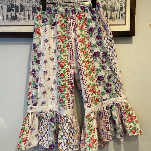 Handmade Pants - Handmade Vintage Feedsack Bloomers M/L